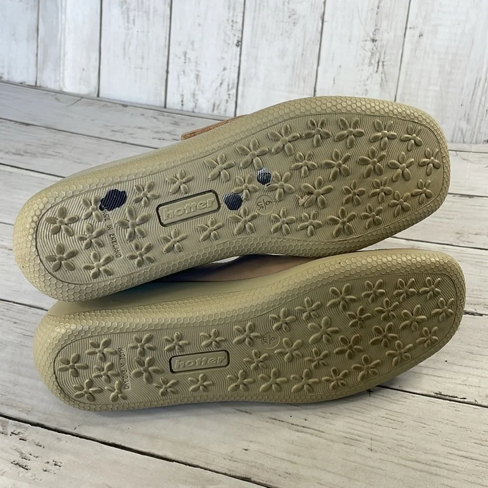 Hotter Made in England Bliss Mary Jane Tan Leather Comfort Shoes